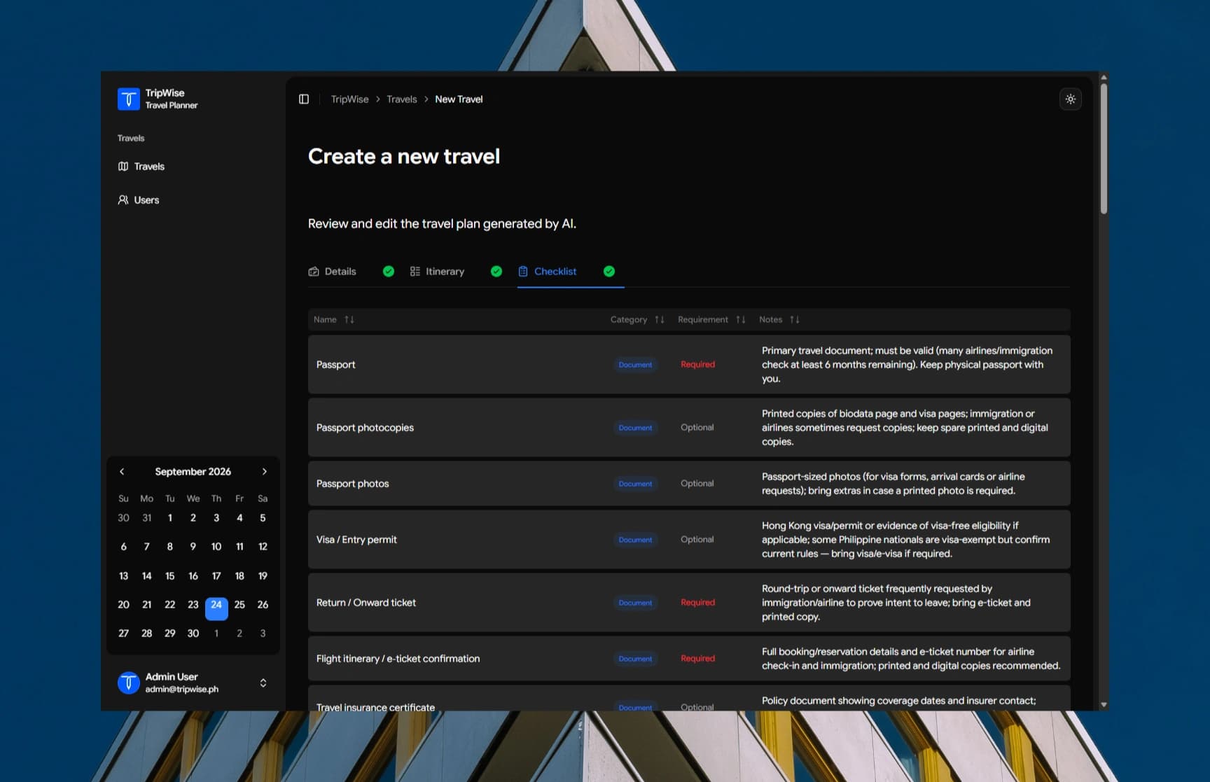 TripWise View 10
