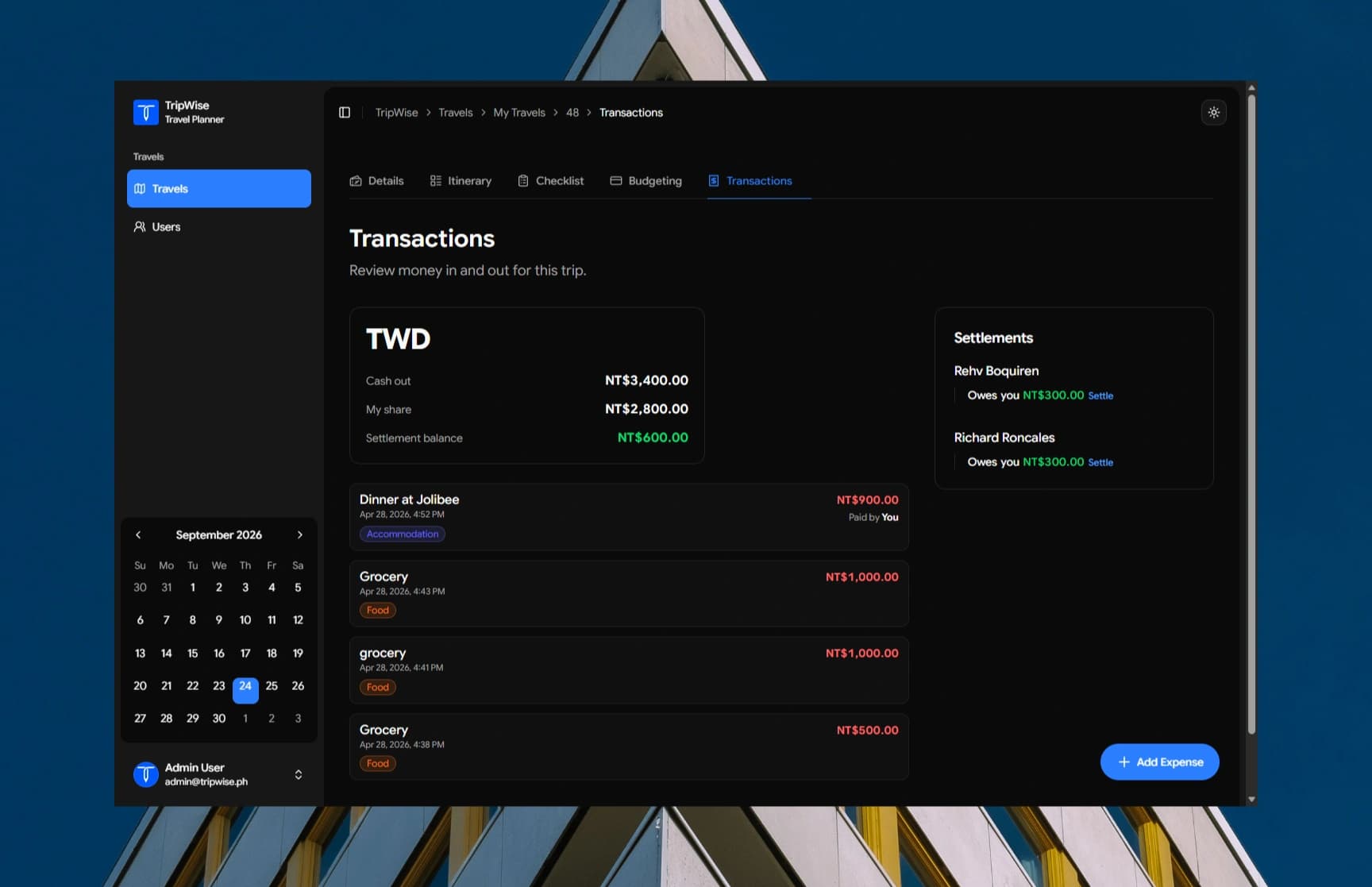 TripWise View 18