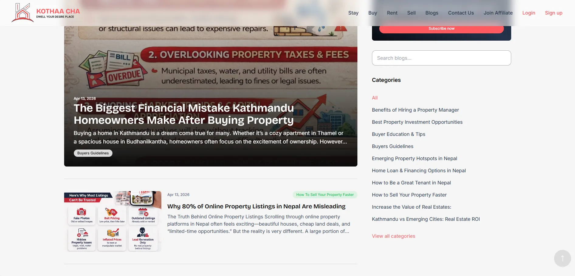 Kothaa Cha Blogs