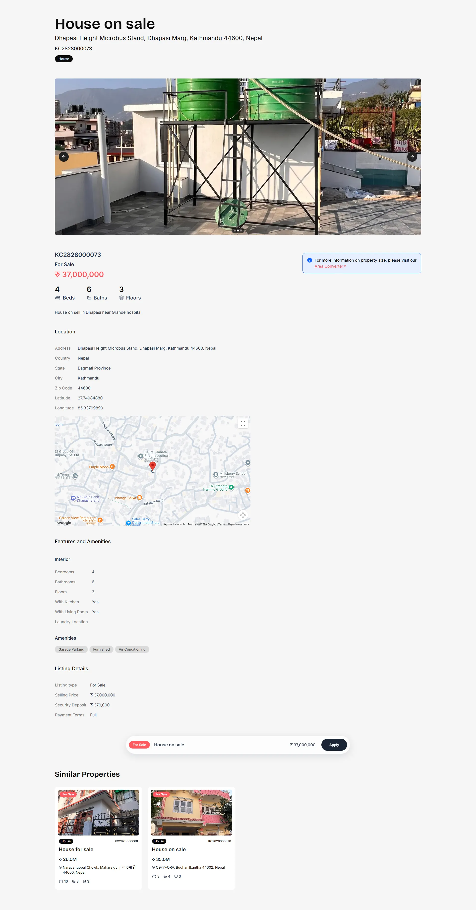 Kothaa Cha Property Page