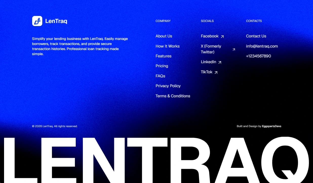 LenTraq Footer